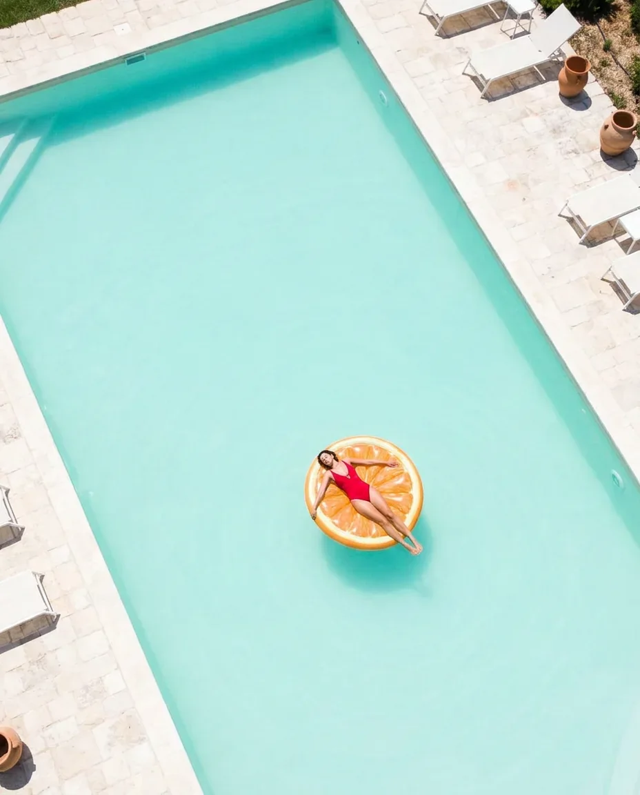 Campaña de Cubo, piscina